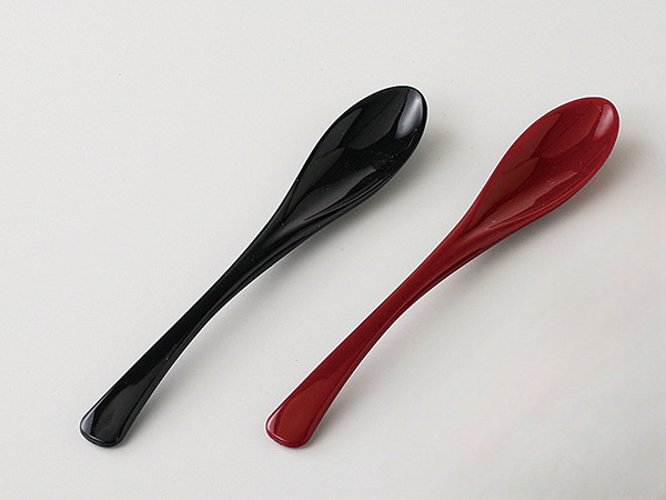 (P)雑炊おかゆスプーン 黒(小)