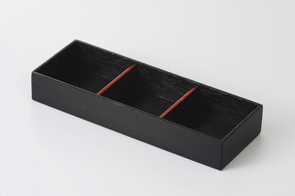 黒塗箱 三ツ切