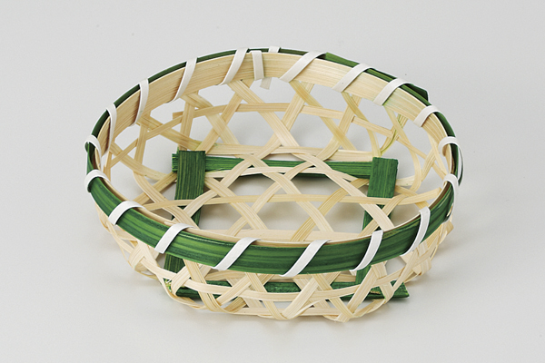 (竹)緑渕 六ツ目かご