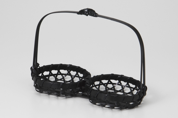 (竹)染手付篭(2結)