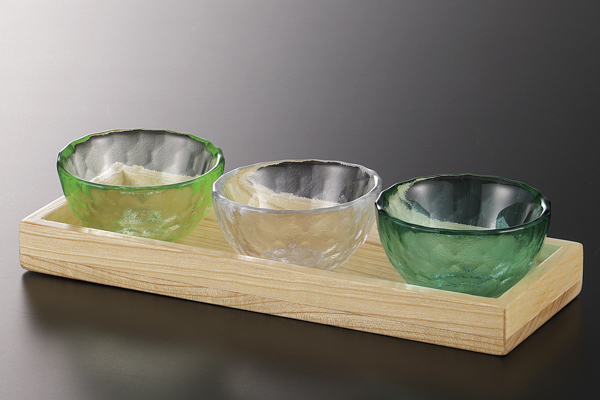 珍味入 丸型亀甲 グリーン