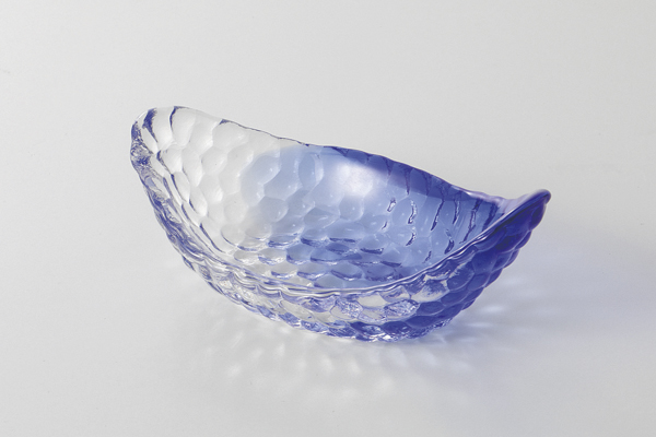 珍味皿 舟型ブルー