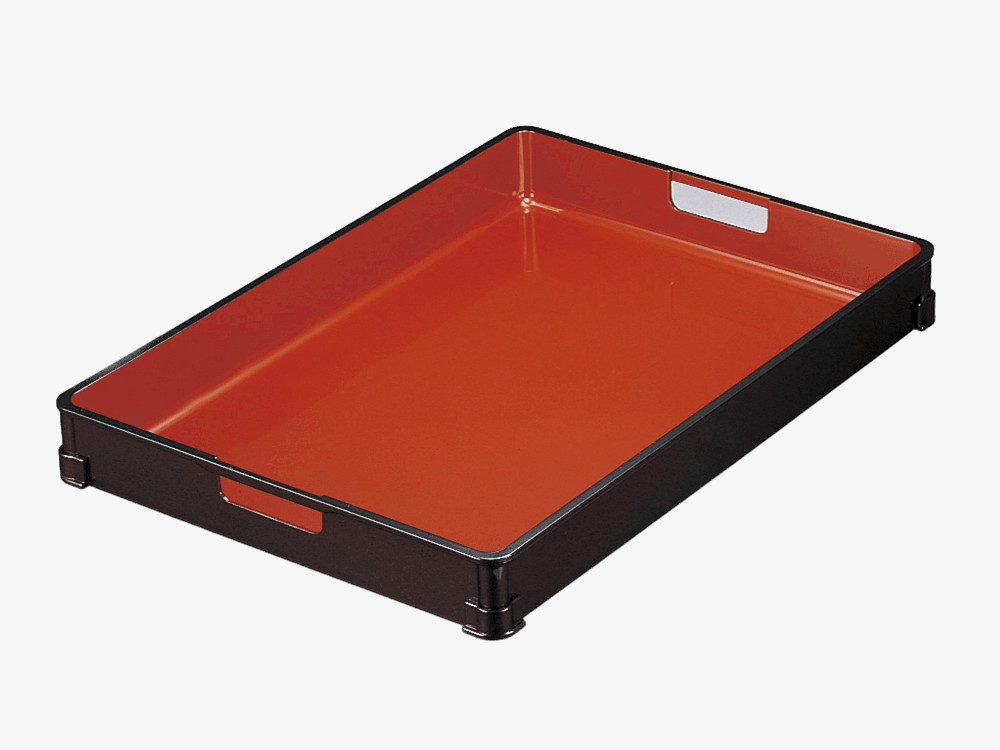 料理ｺﾝﾃﾅ 60cm ｺﾝﾃﾅ(浅) 梨地内朱