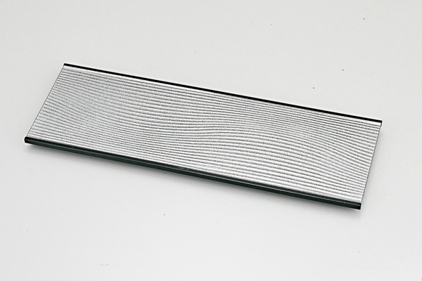 耐熱36cm長角さざ波盛皿 銀ﾊﾟｰﾙ渕黒