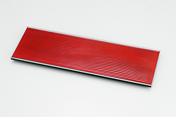 耐熱36cm長角さざ波盛皿 ﾜｲﾝ雲流天銀