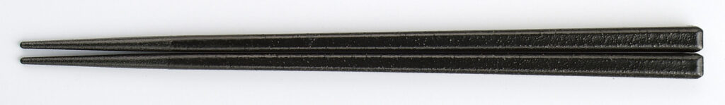 PBT樹脂塗箸 22.6cm面取角箸 黒乾漆(2回塗)