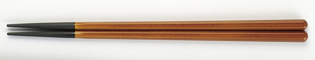 PBT樹脂塗箸 22.2cm六角木目箸 春慶(2回塗)