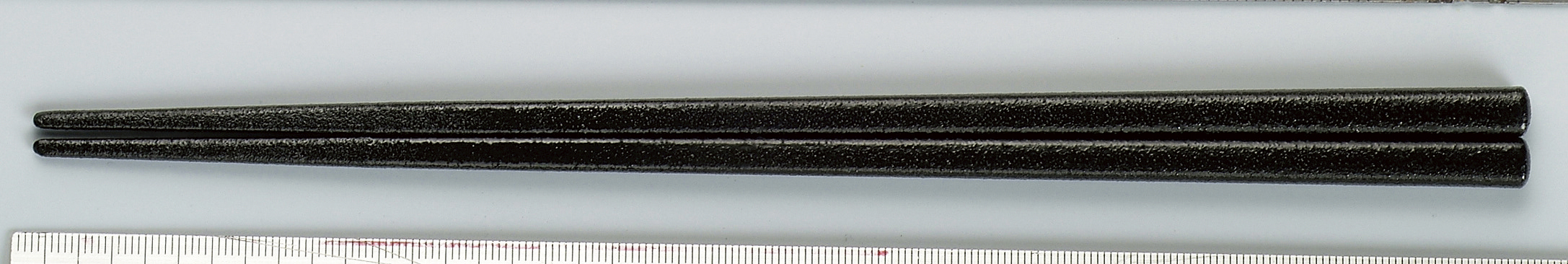 PBT樹脂塗箸 22.5cm四角木目箸 黒乾漆(2回