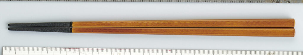 PBT樹脂塗箸 22.5cm四角木目箸 春慶(2回塗)