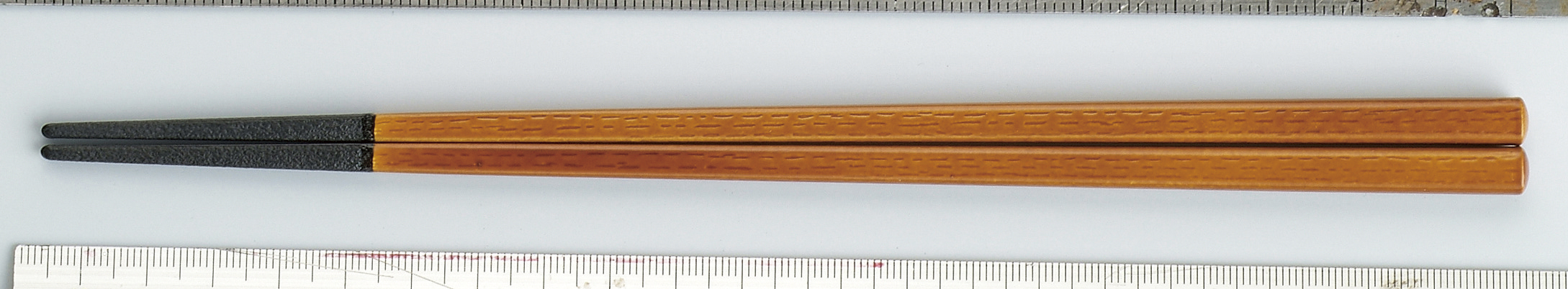 PBT樹脂塗箸 22.5cm四角木目箸 春慶(2回塗)