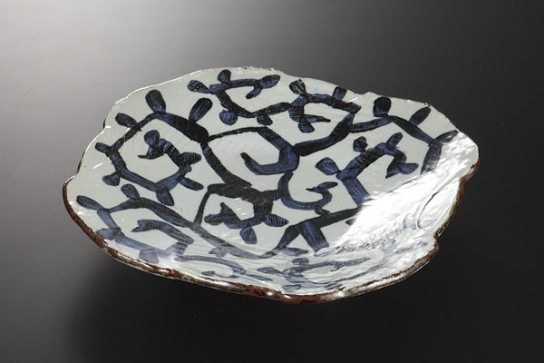 【廃番】たこ唐草 なで角尺一皿