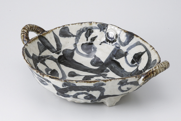 たこ唐草 両手付鉢