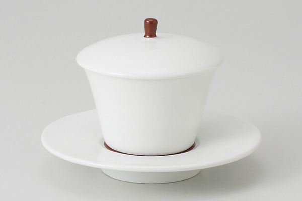 赤巻 小蓋物(皿付)
