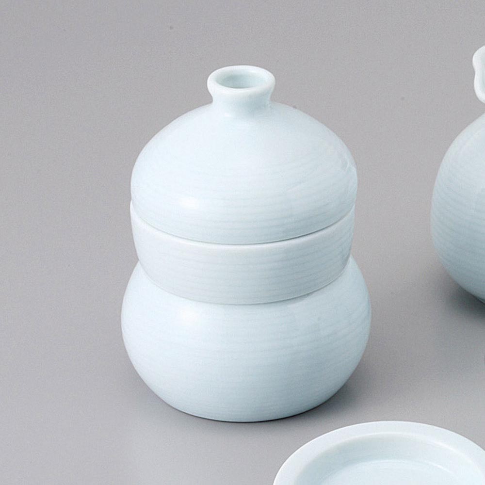 青白磁 三段徳利むし