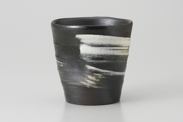 黒陶吹 変形ロックカップ