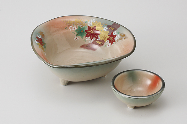 錦春秋 三ツ足向付