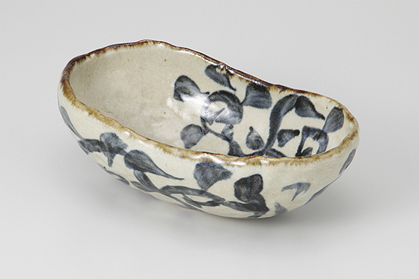 新タコ唐草 くつ型向付