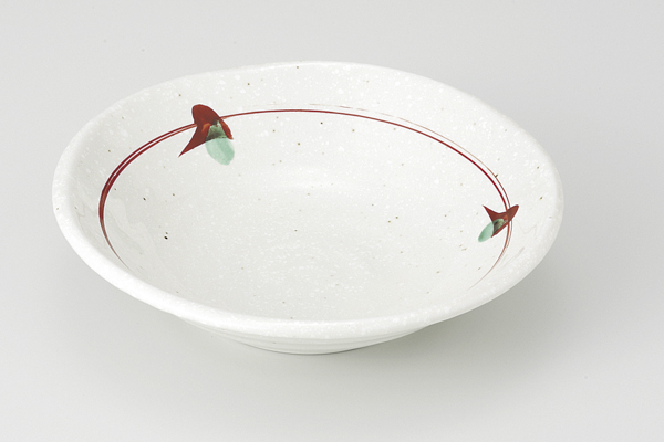 古赤絵粉引 4.5寸深皿