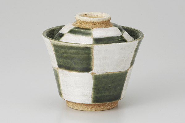 銀彩織部 蓋付珍味