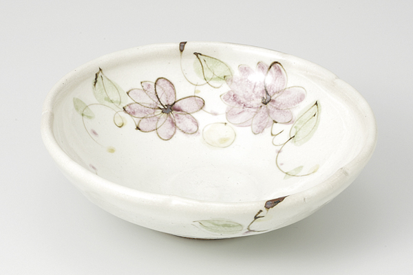 【廃番】粉引ライラック 花鉢(中)