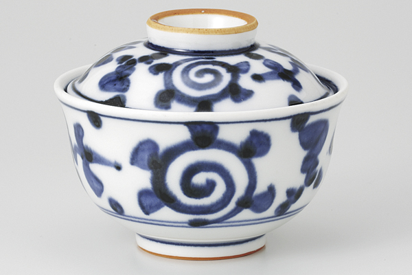 染付唐草 新蓋物 (蓋)