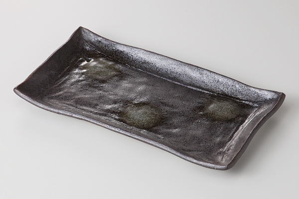 サビ白吹 新焼物皿