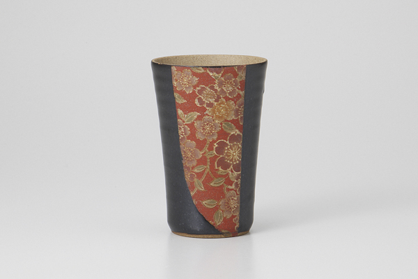 花柄美増し (黒)一口カップ