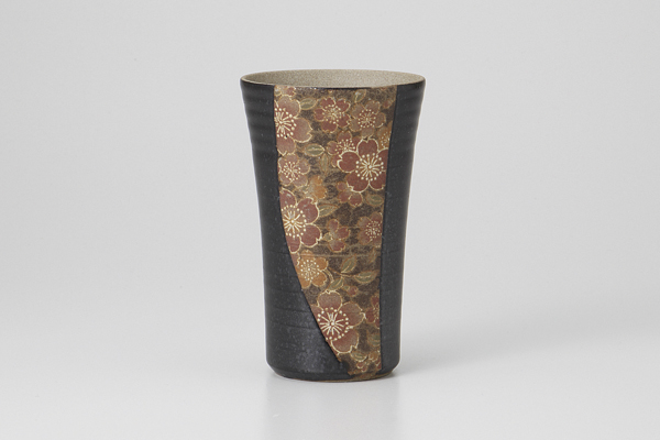 花柄美増し (黒)フリーカップ