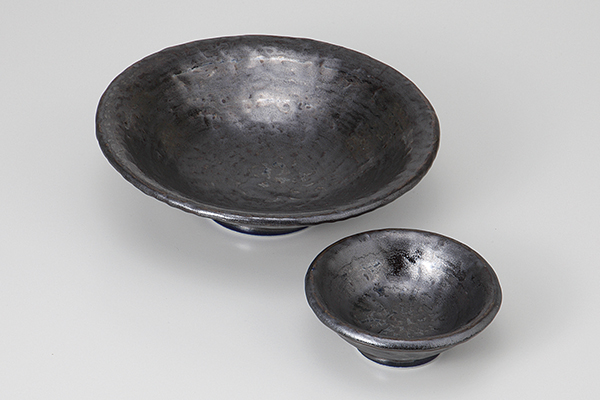 刷毛巻銀彩 5.5平鉢