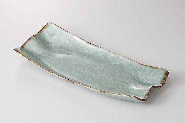 渋草釉松葉 盛皿