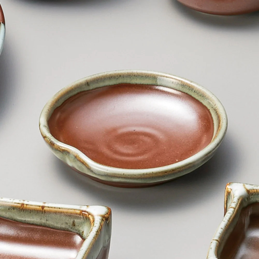 柿釉うのふ流し 薬味皿