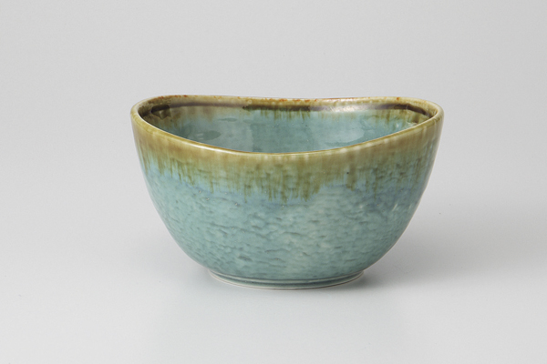 ヒスイ 楕円４寸小鉢