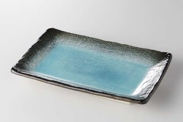 藍染スカイ 焼物皿