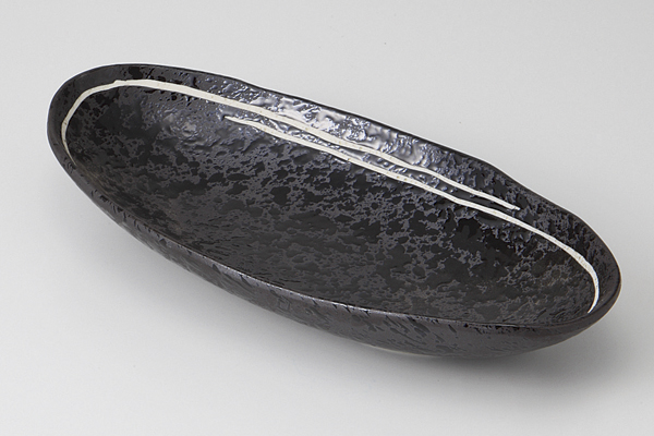 【廃番】黒罫書 長盛皿