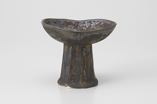 金結晶楕円 高浜小鉢