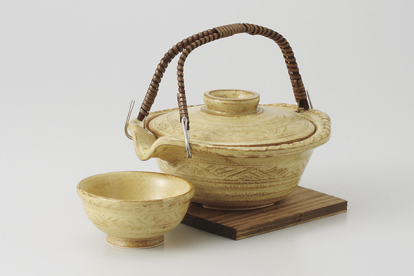 【廃番】耐熱平型 土瓶むし(木台付)