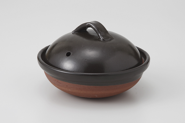 黒釉 4.5号蓋物鍋