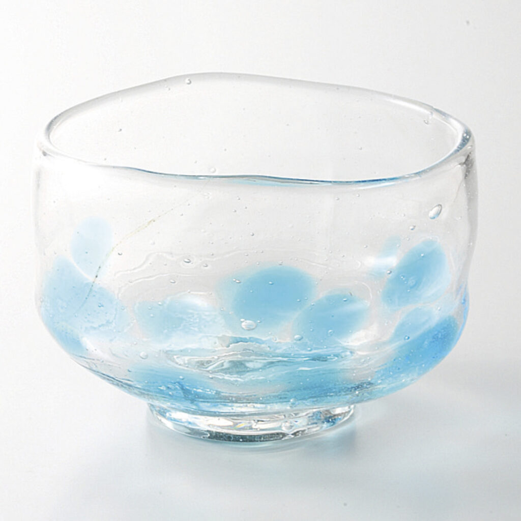 ブルー点紋 抹茶型小鉢