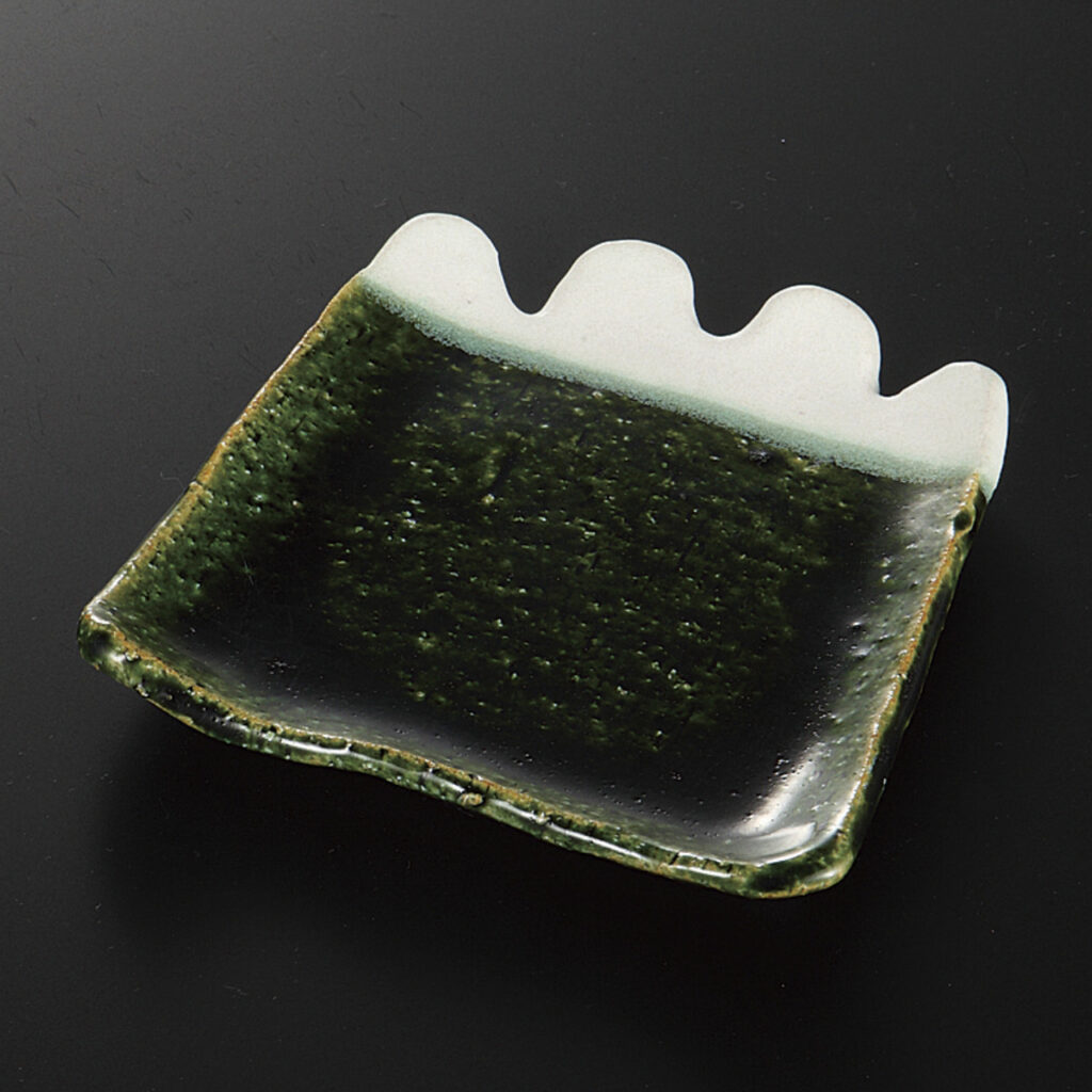 織部富士山 銘々皿
