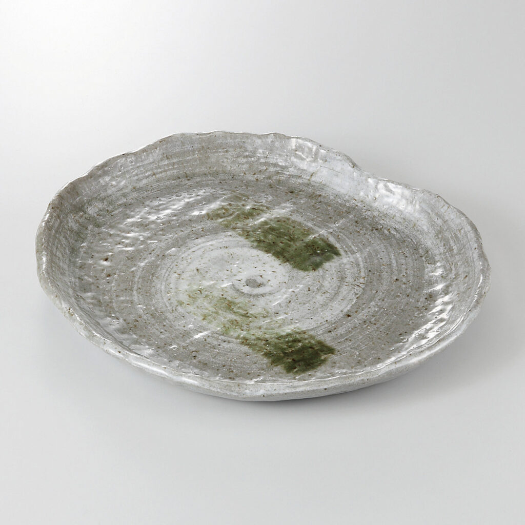 青地織部 まゆ型皿(小)