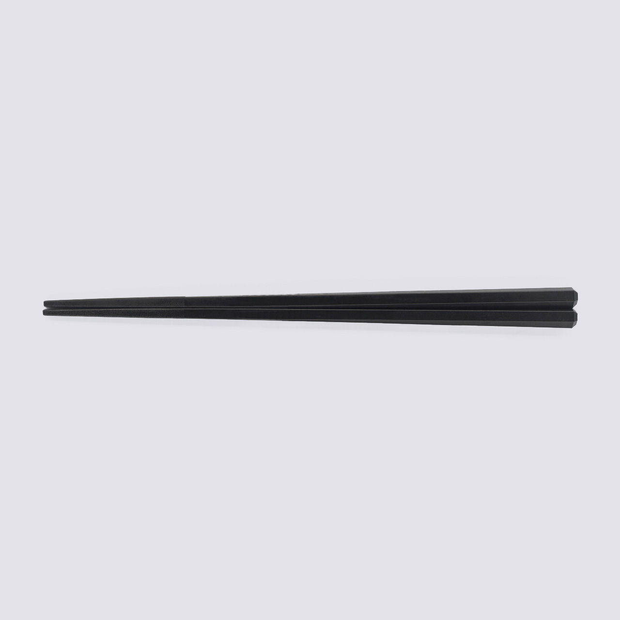 225面取り六角先四角箸 22．5cm黒