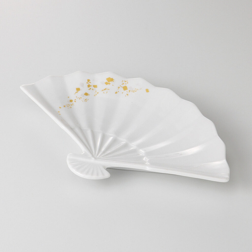 金彩 扇皿