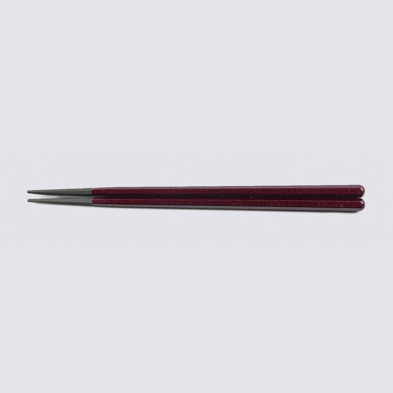 22．2cm六角木目箸 ワイン輝き