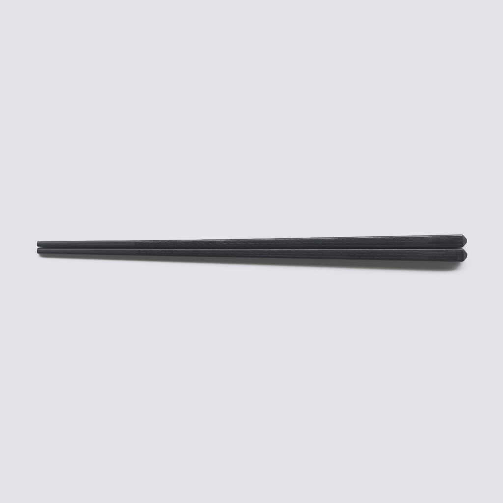 えびす四角箸21．8cm 黒OM（出荷ロット500）