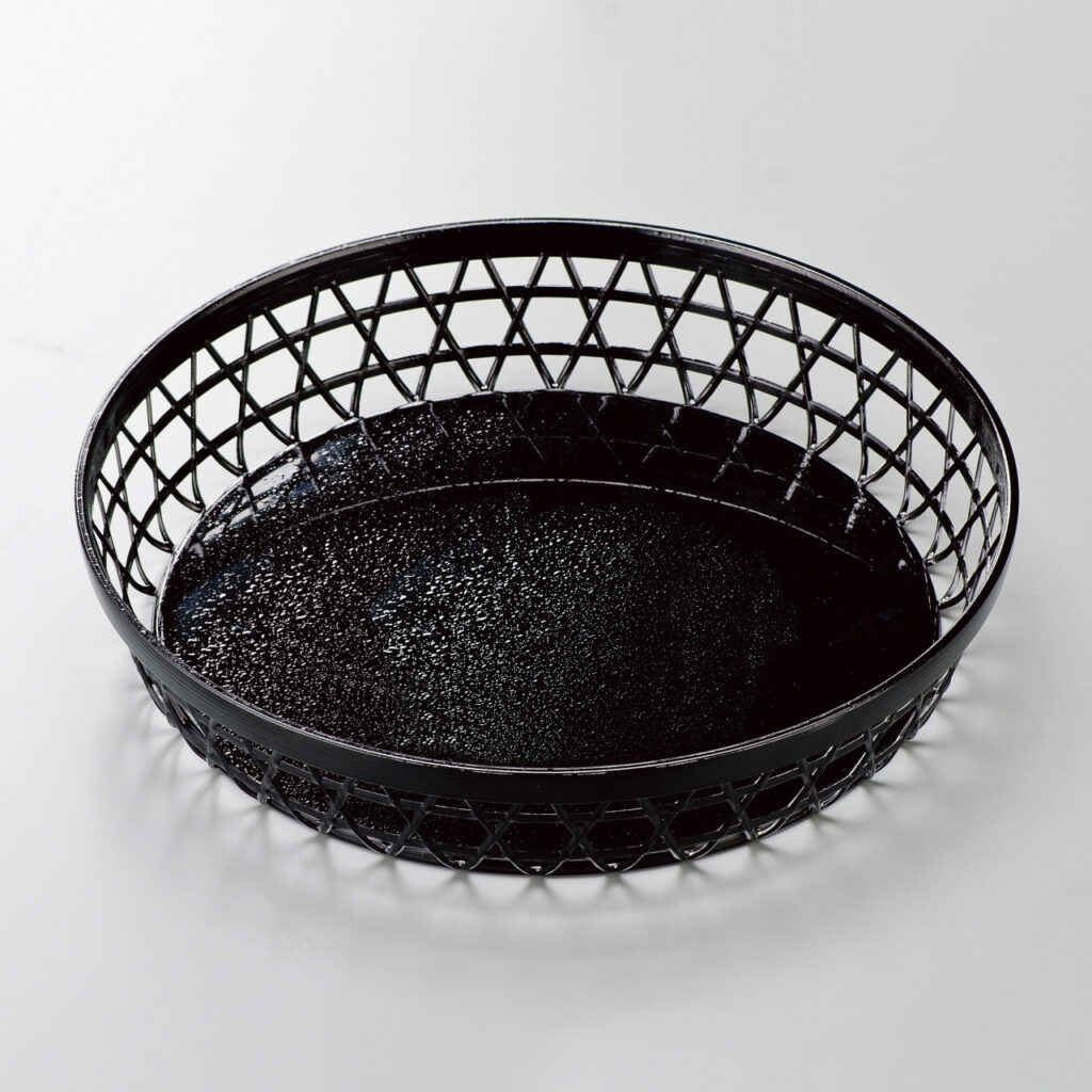 ABS竹丸かご 総黒内クリヤータタキ27cm