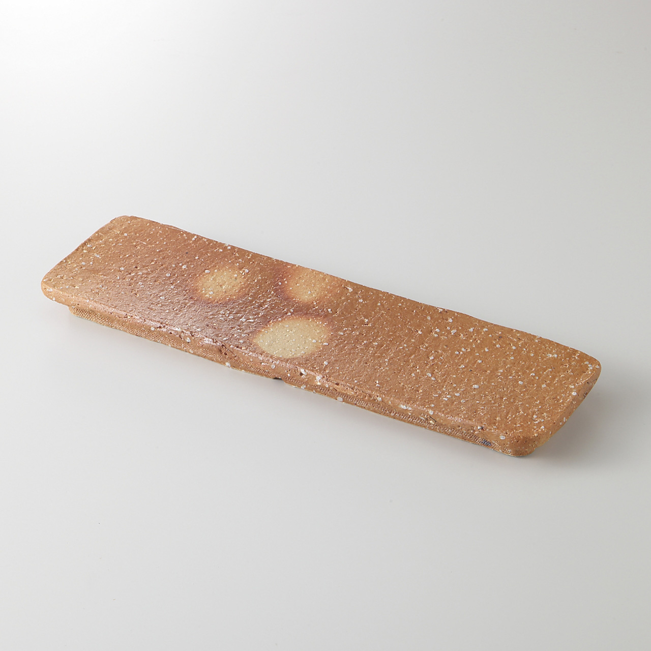 伊賀焼締 細付出皿（手作り）