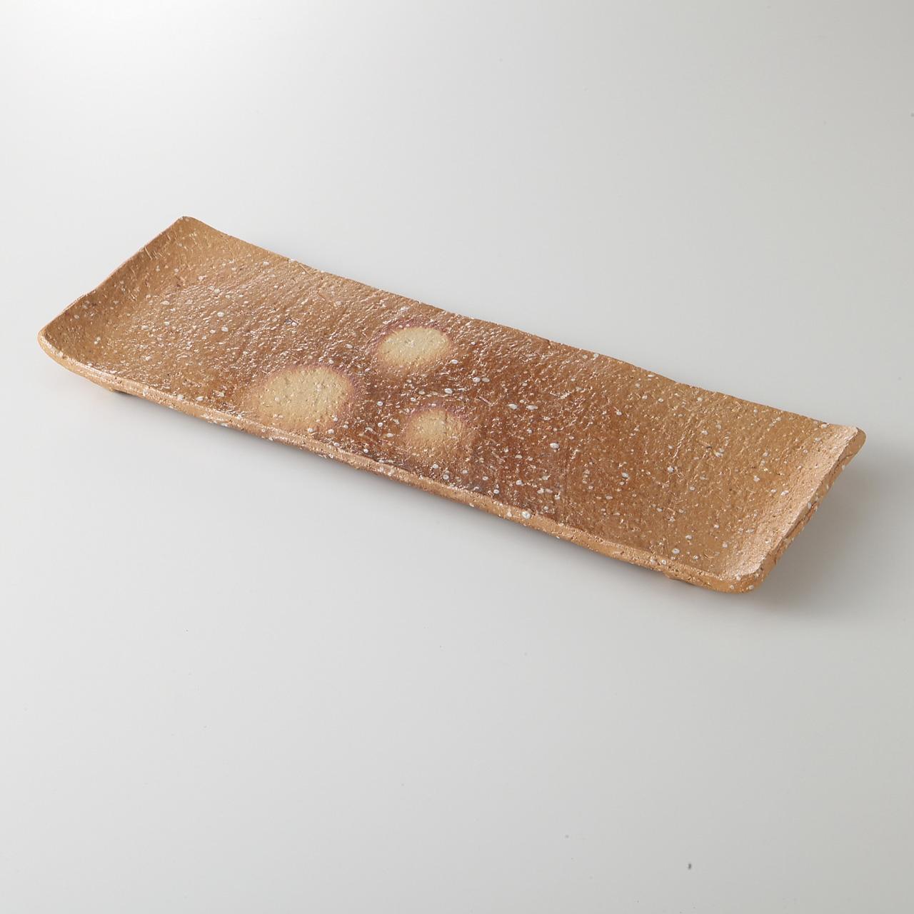 伊賀焼締 長角大皿（手作り）