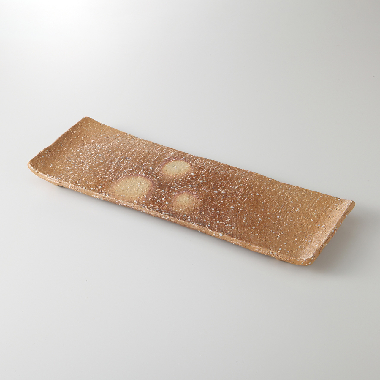 伊賀焼締 長角大皿（手造り）