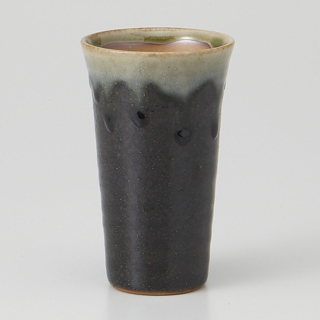 藍釉流し 一口ビール