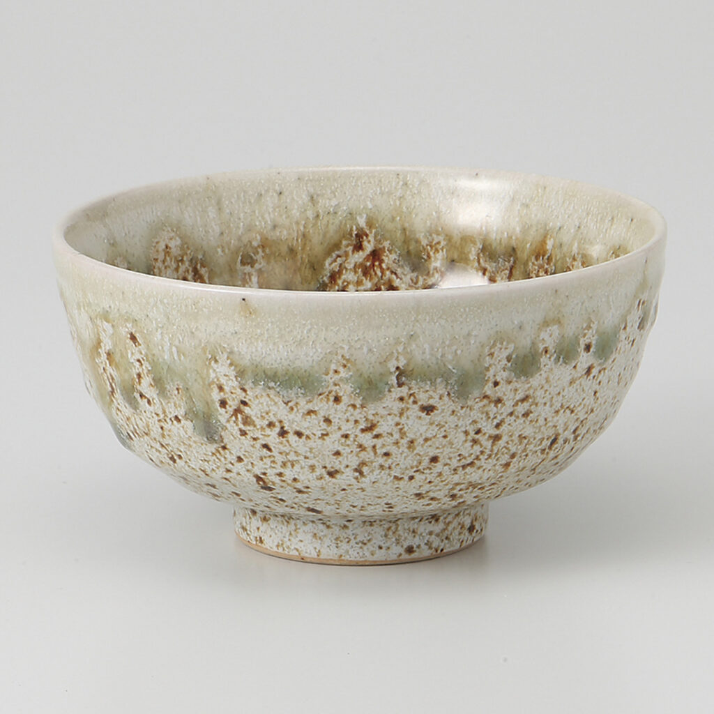ガラス釉流し 茶碗